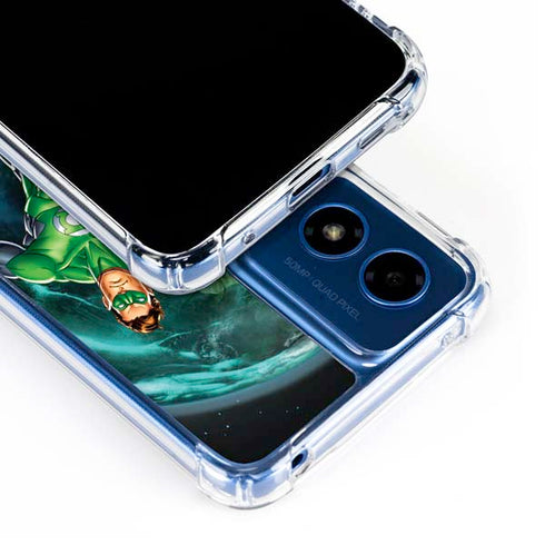 DC Comics Green Lantern Action Pose in Space Moto G 5G (2024) Clear Case